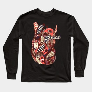 Choco Retro Light Heart Long Sleeve T-Shirt